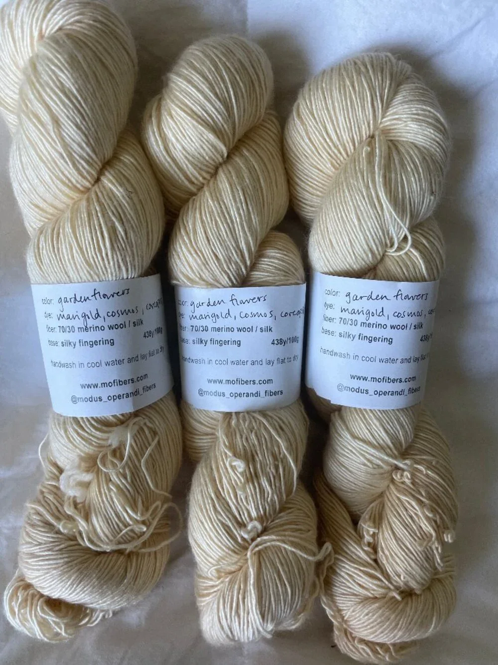 Modus Operandi Fibers Naturally Dyed Merino Wool Silk Fingering Weight Yarn